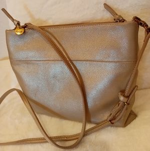 The Sak Crossbody Purse. Golden Tone. Pre-Owned In Great Condition